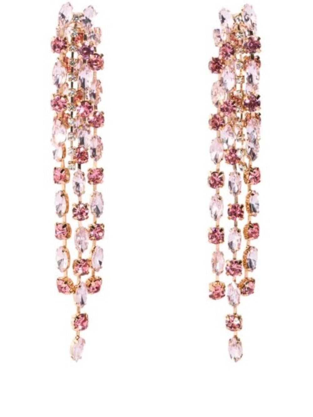 AKIRA | Pink Crystal Chandelier Drop Earrings | NWT